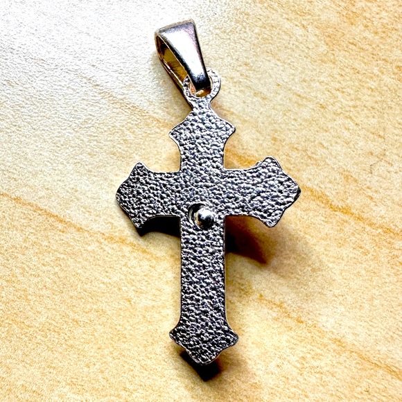 Sterling Crucifix Pendant - 925 Italy - Picture 3 of 5